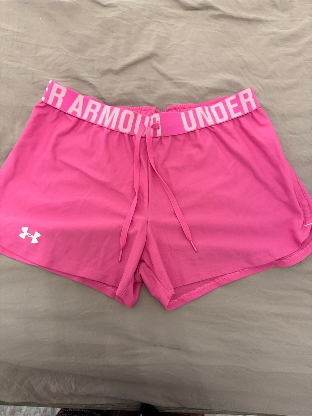 Under Armour Women's Hot Pink Elastic Waist Athletic Shorts